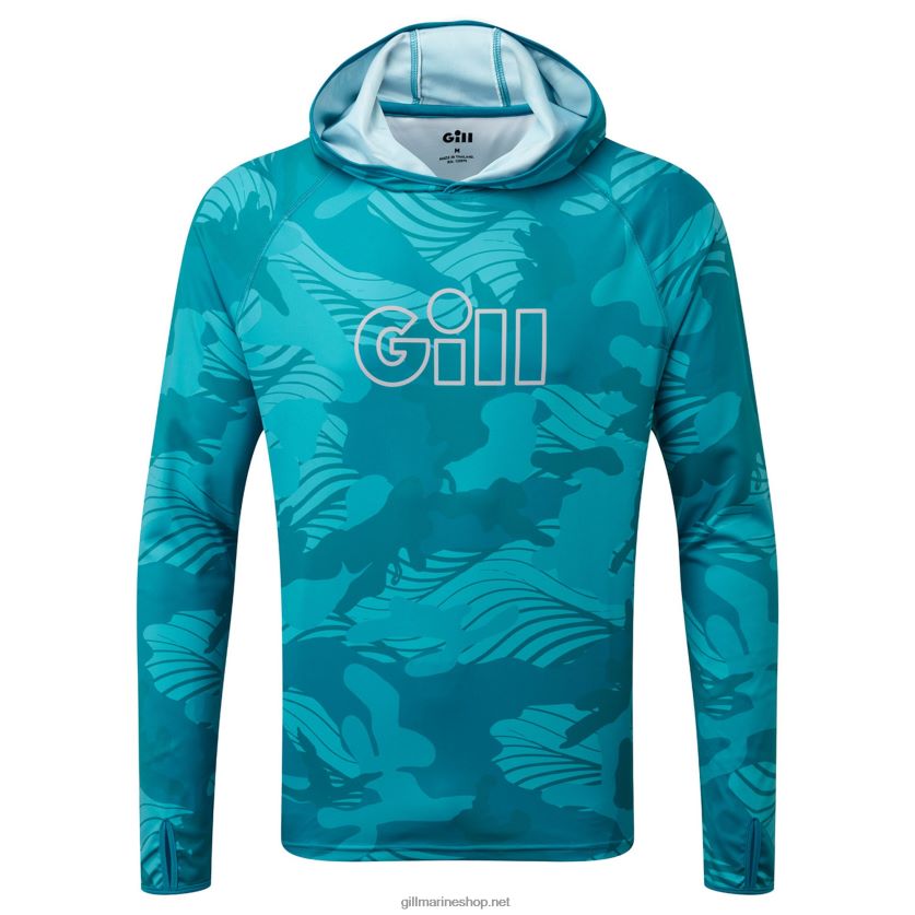 Gill Marine Xpel tec hoodie σε camo καμο πισίνας 480P62410